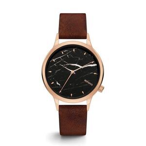 Komono Red Leather Dress Women's Watch